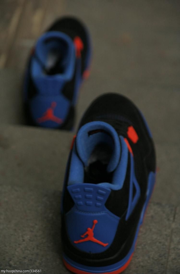 Air Jordan 4 IV Cavs Knicks Shoes Black Orange Blaze Old Royal 308497-027 (23)
