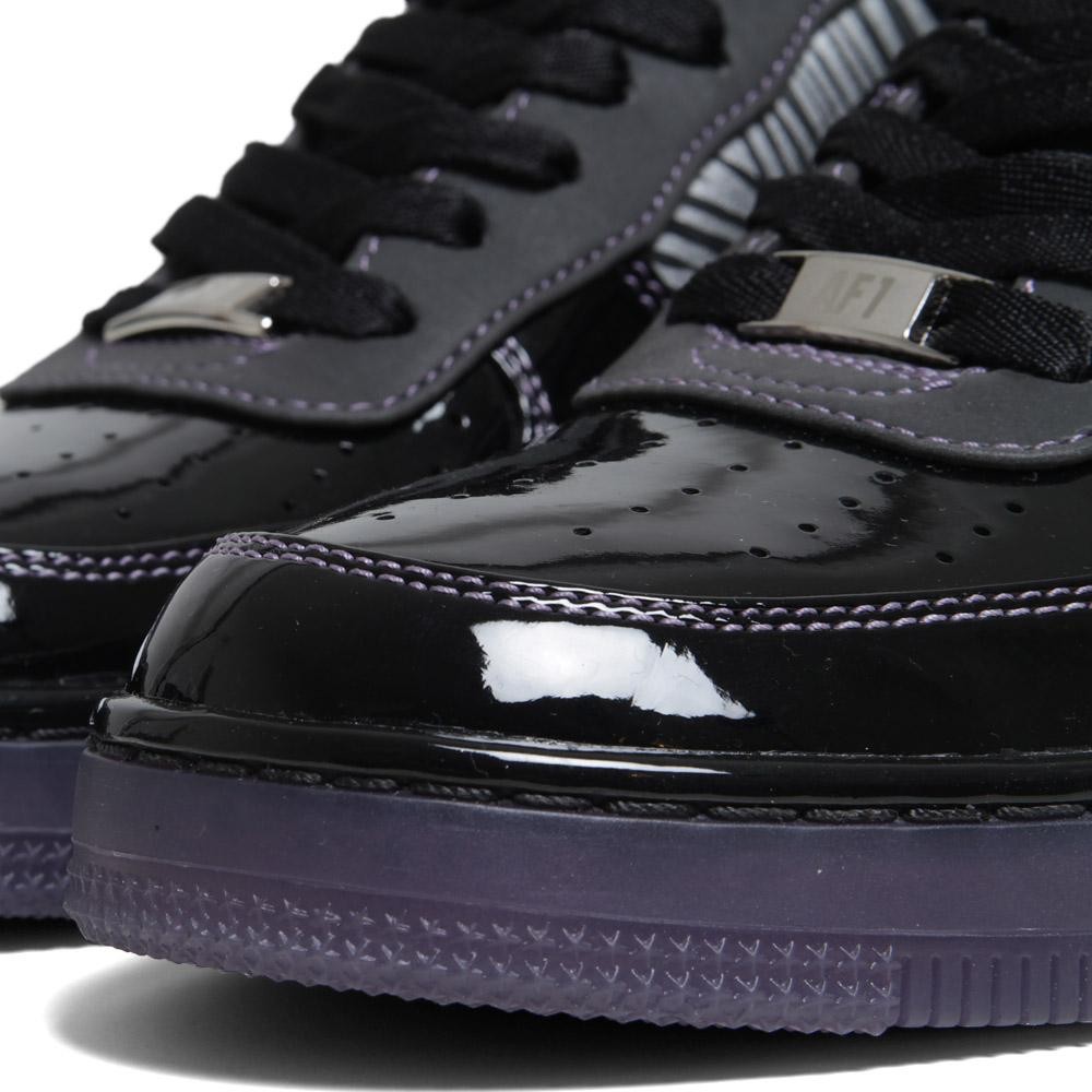 black patent leather air force ones