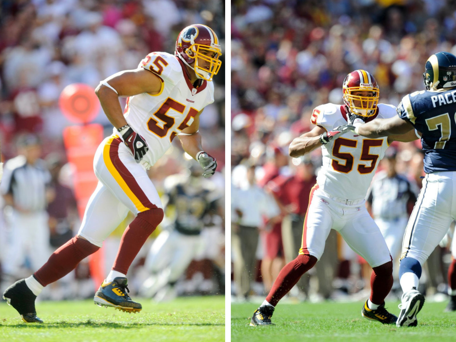 Jason Taylor Wearing Air Jordan III 3 Redskins PE Cleats (8)