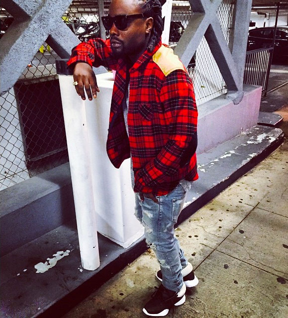 Wale wearing Rick Owens x adidas Runner