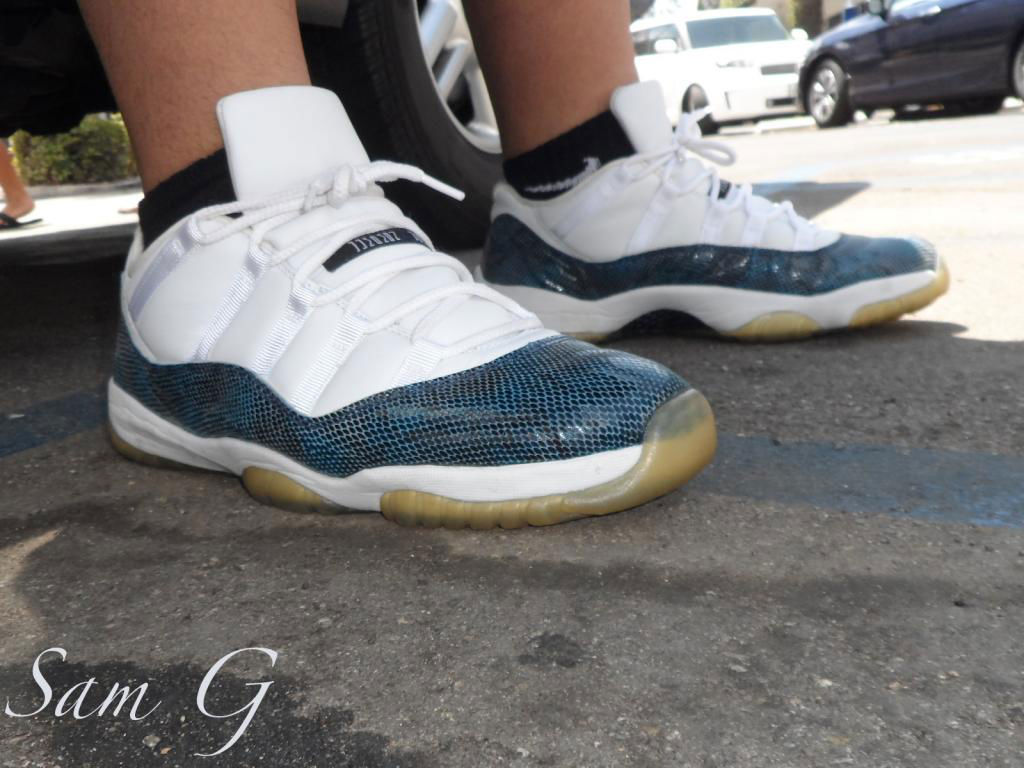 Spotlight // Forum Staff Weekly WDYWT? - 8.10.13 - Air Jordan XI 11 Low Retro Blue Snake by lashoecollector