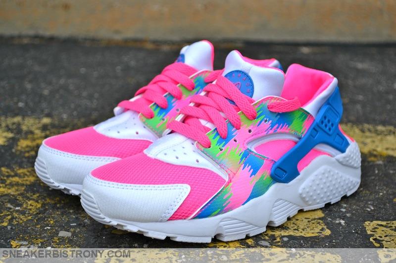 pink yellow blue huaraches