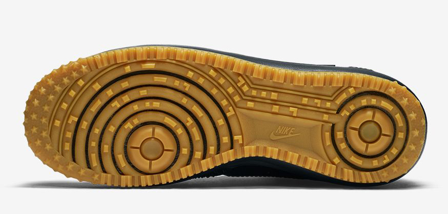 black and gum sole air force 1