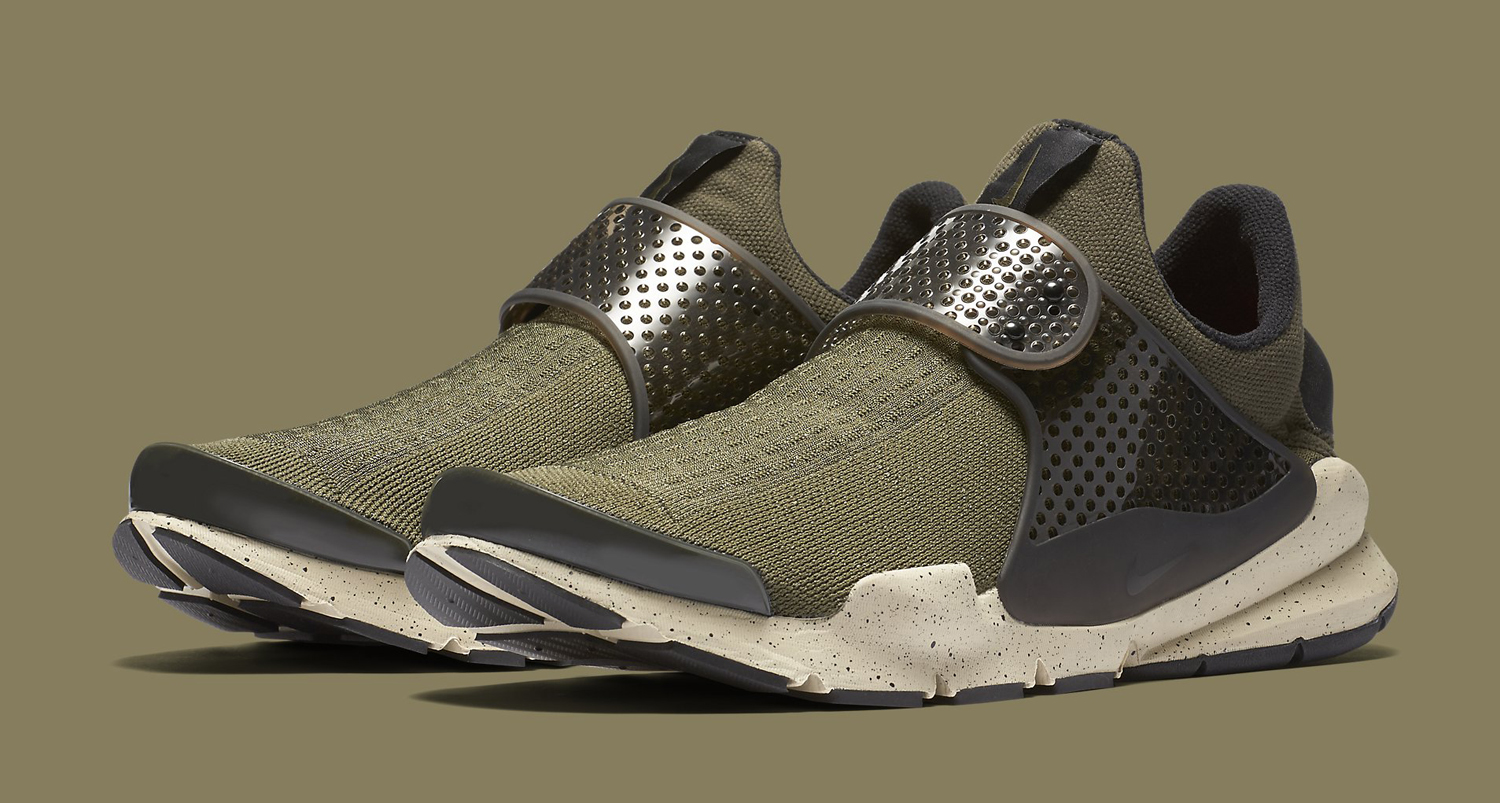 nike sock dart olive green