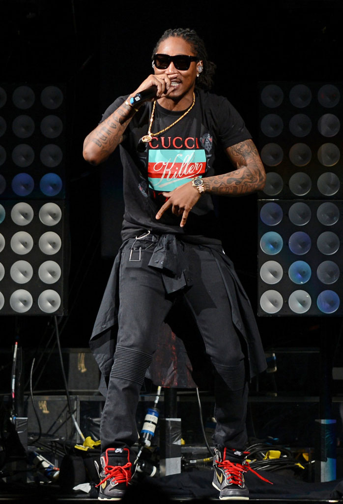 Future wearing Nike Dunk SB Hi Marshall Amp