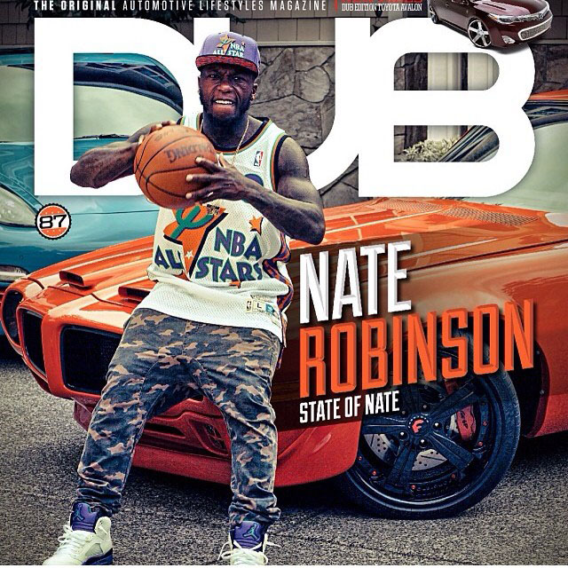 Nate Robinson wearing Air Jordan 5 V Retro Grape