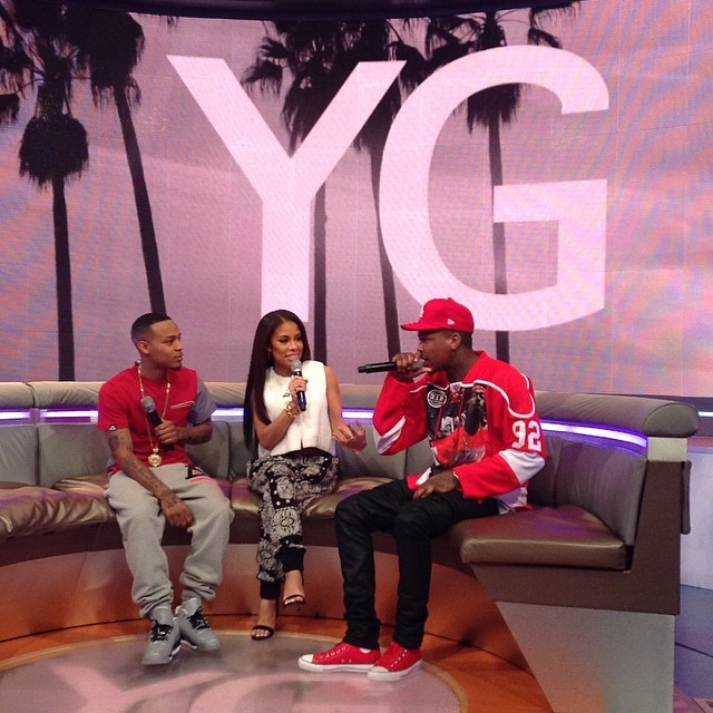 Bow Wow wearing Air Jordan III 3 Retro 5Lab3; YG wearing Converse Chuck Taylor All Star