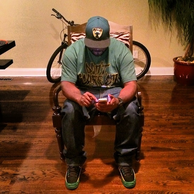 DJ Funk Flex wearing Air Jordan II 2 Doernbecher