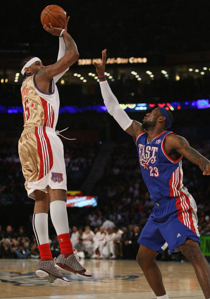 Carmelo Anthony wearing Air Jordan 23 All-Star PE (1)