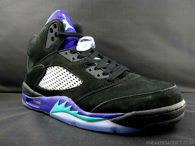 Air jordan retro 5 black outlet grape