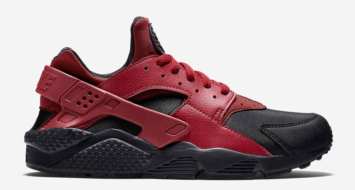 nike huarache red black