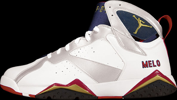 Carmelo Anthony wearing Air Jordan 7 Retro Olympic PE (2)