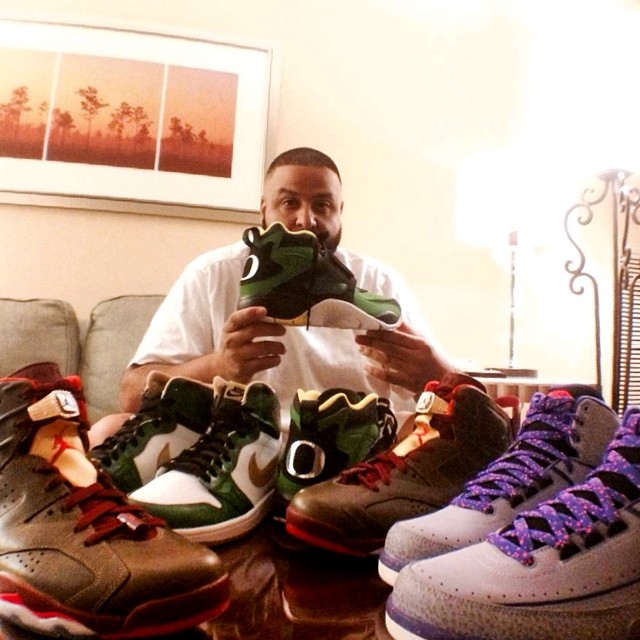 DJ Khaled Picks Up Nike Air Diamond Turf Oregon Ducks