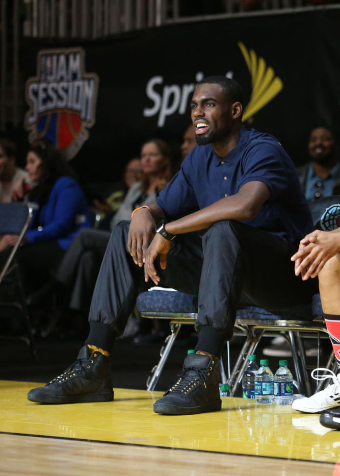 Tim Hardaway Jr wearing adidas Originals Top Ten 2 Good 2 Be TRU