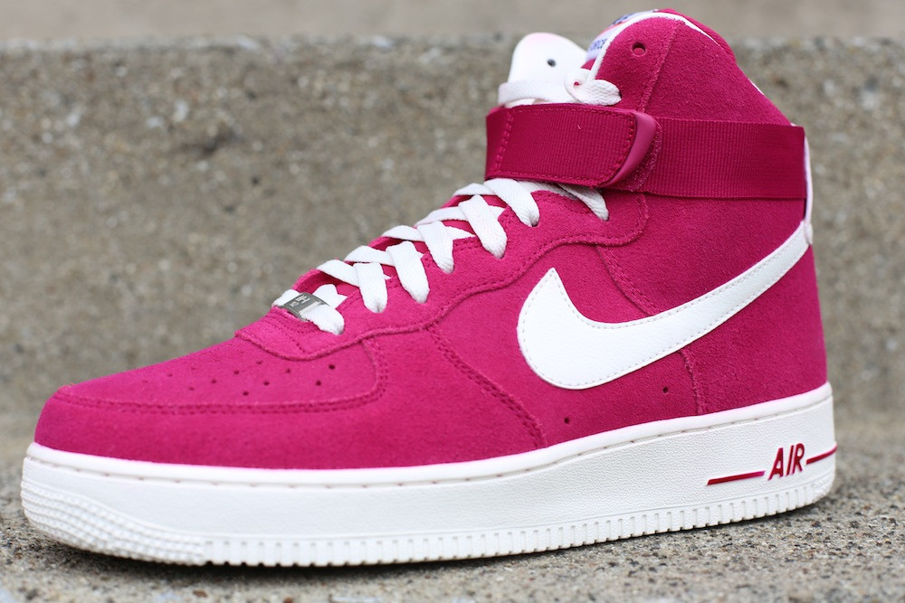 nike air force 1 high pink suede