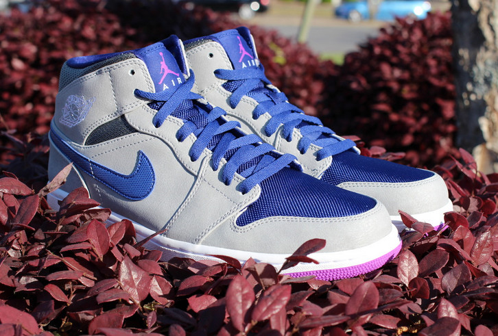 purple and silver jordans