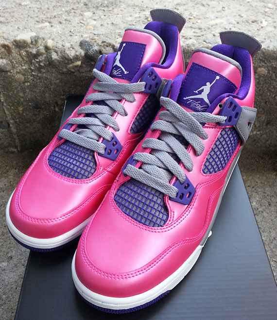 pink and purple jordan 4s