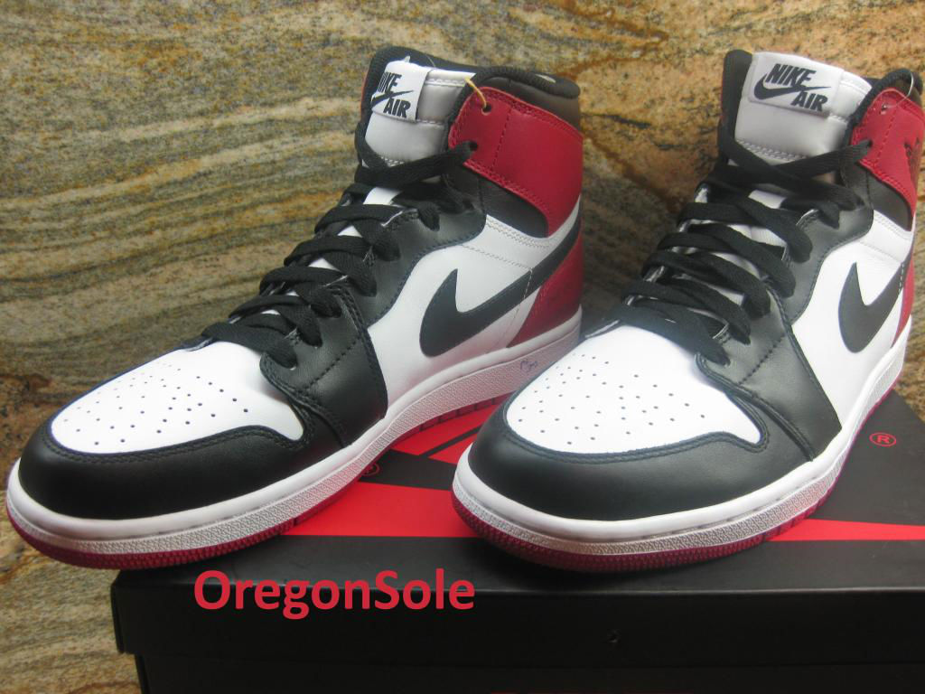 Air Jordan Retro I 1 High OG Black Toe 555088-184 (4)