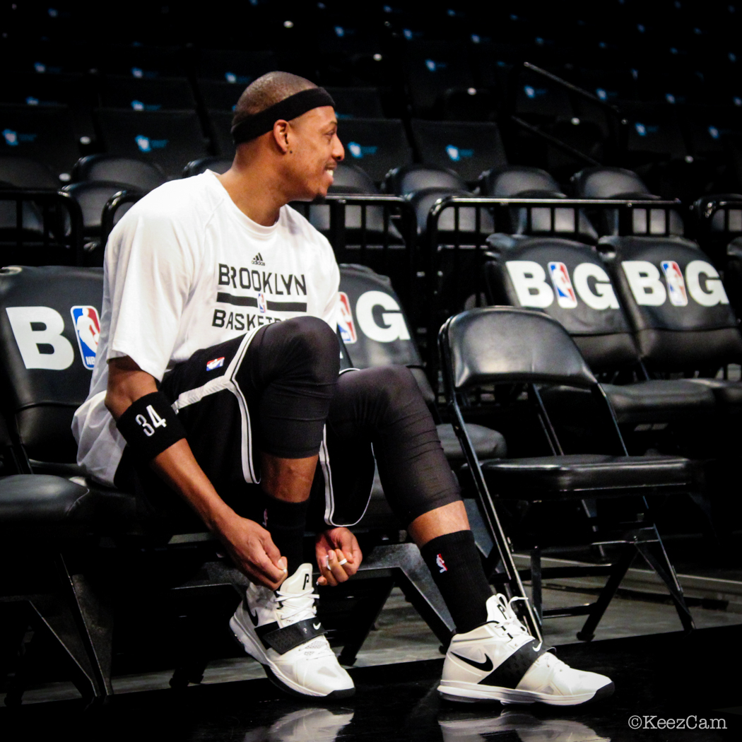 Paul Pierce wearing  Nike Air Legacy 3 Home