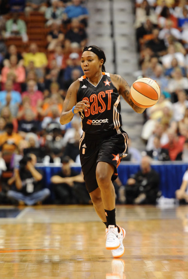 Cappie Pondexter wearing Nike Kobe 8 System All-Star PE