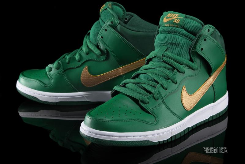 nike sb dunk high st patty's day