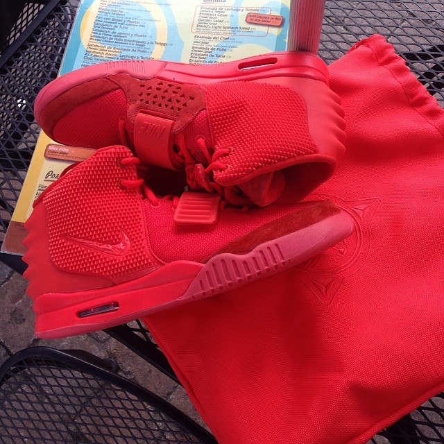 Chad Johnson Picks Up Nike Air Yeezy 2 Red October