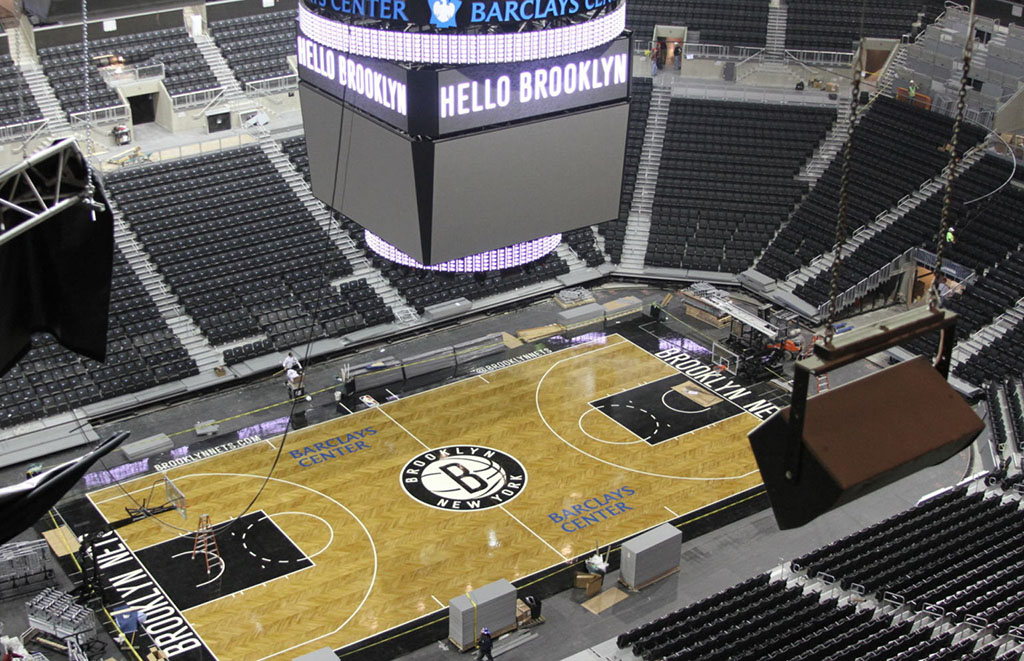 Brooklyn Nets Unveil Herringbone Basketball Court (2)
