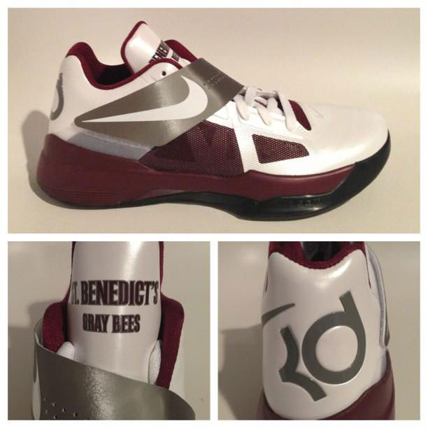 Nike Zoom KD IV St. Benedict's Gray Bees