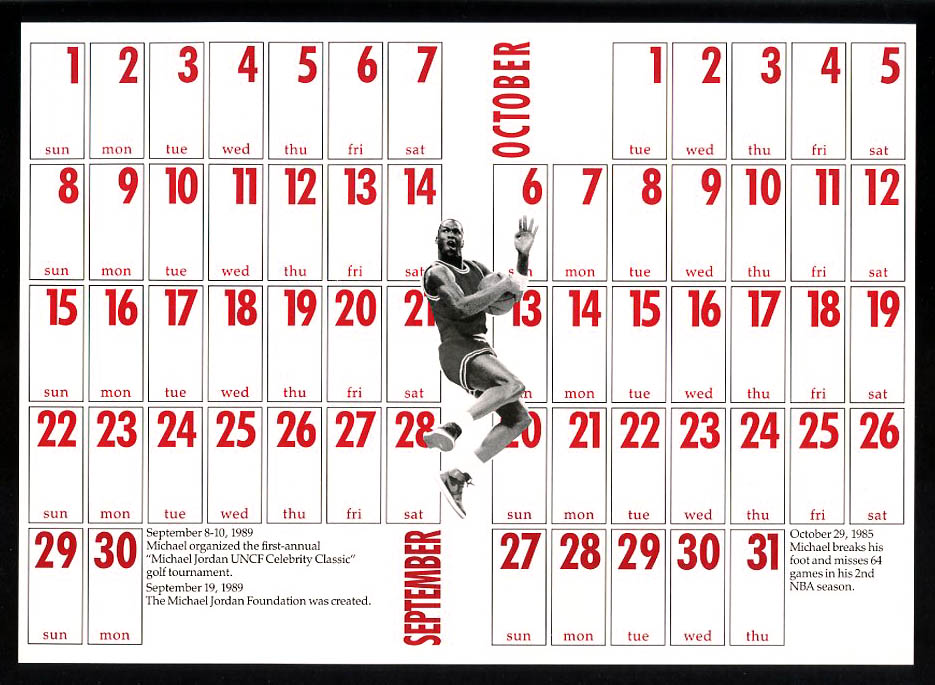 1991 Air Jordan Flight Club Calendar Complex