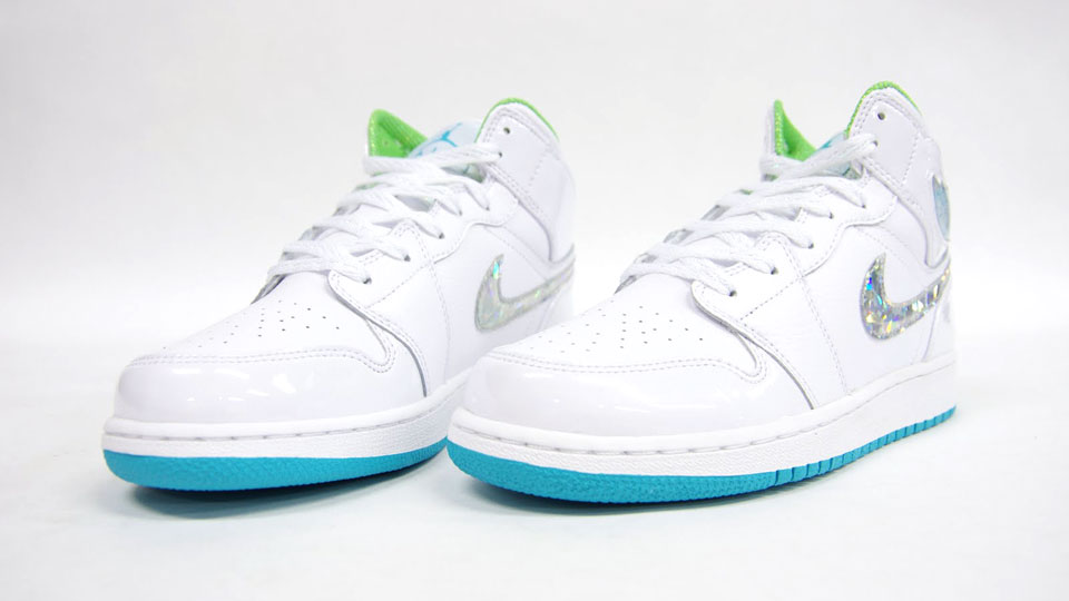 Air Jordan 1 Phat GS White Bright Turquoise Green Quartz 454659-101