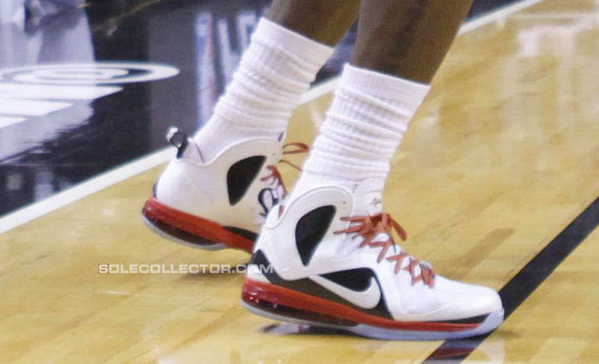 Nike LeBron 9 P.S. Elite White Black Red PE (3)