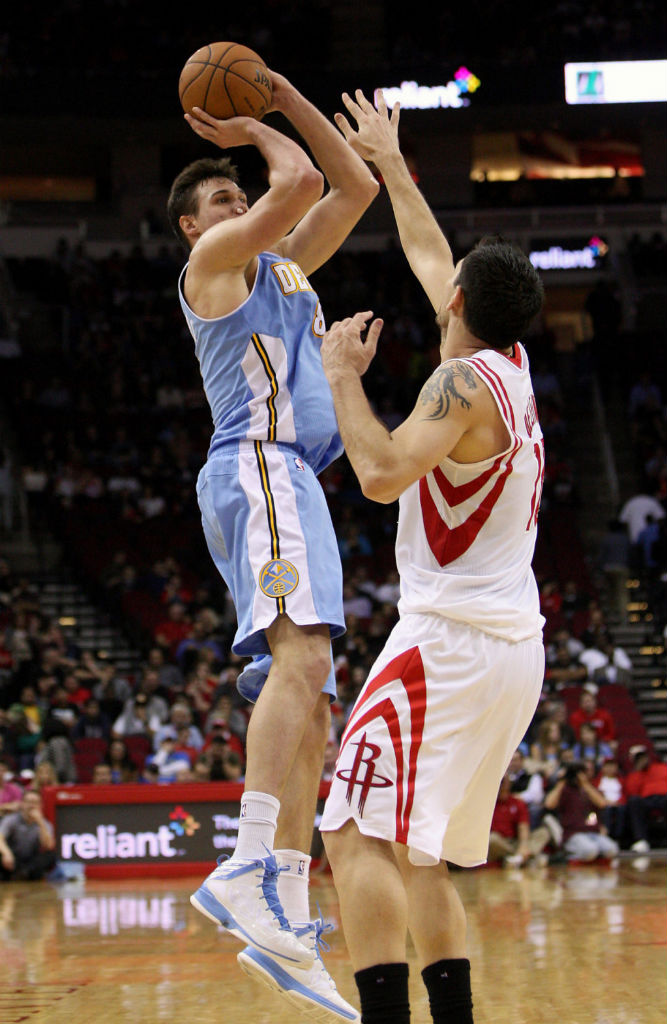 Danilo Gallinari wearing adidas Crazy Fast White Light Blue