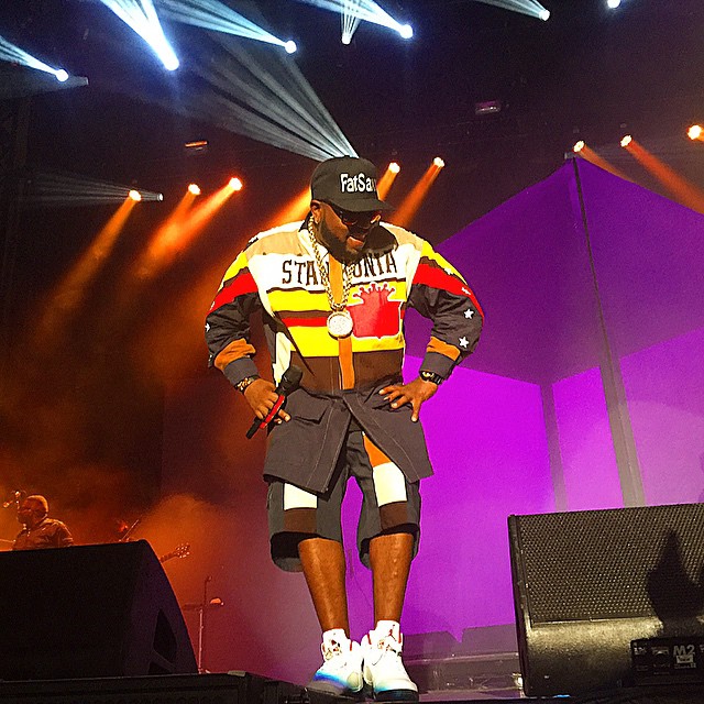 Big Boi wearing Air Jordan V 5 Fire Red