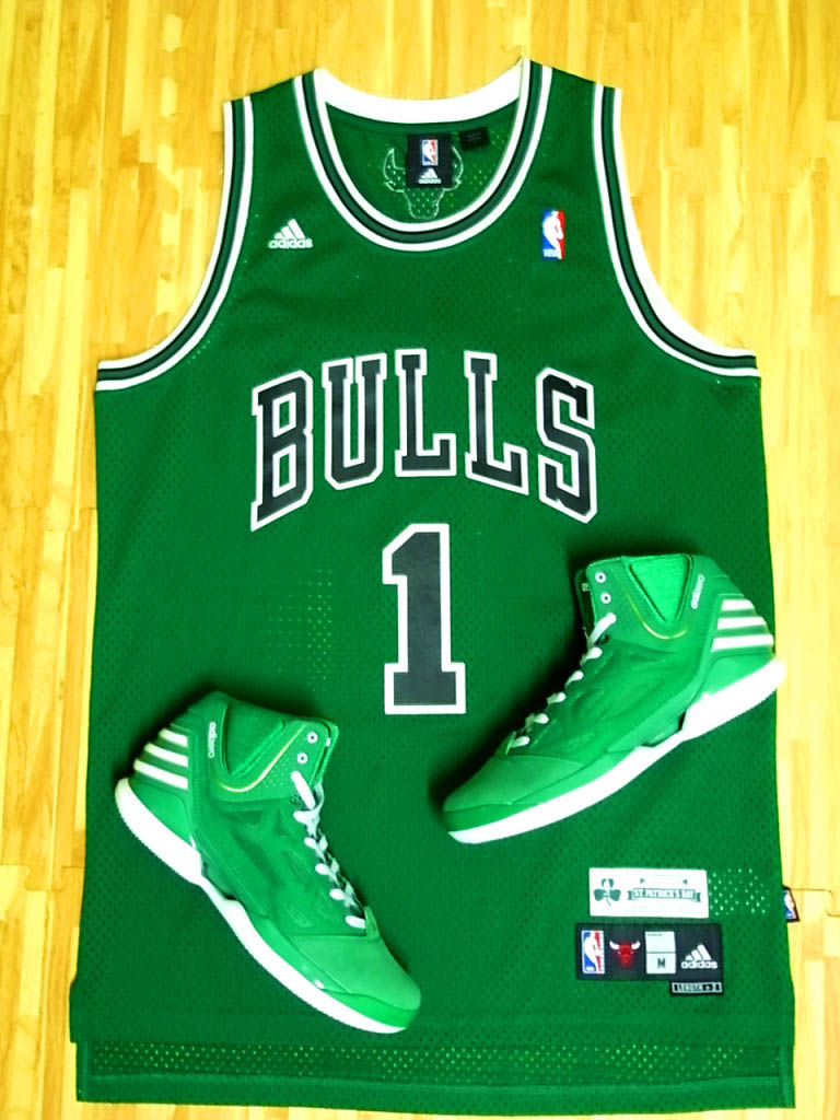 derrick rose st patrick's day jersey