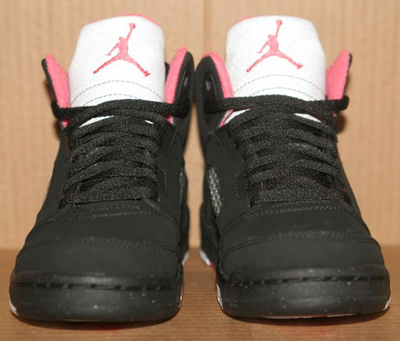 jordan retro 5 pink and black