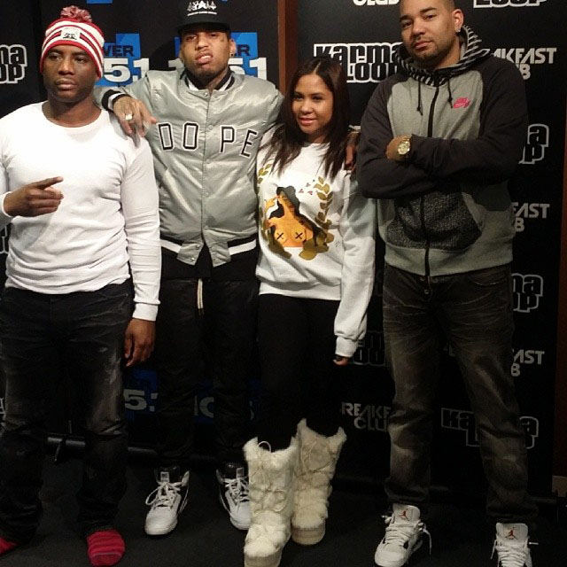 Kid Ink wearing Nike Air Python; DJ Envy wearing Air Jordan 4 Cement