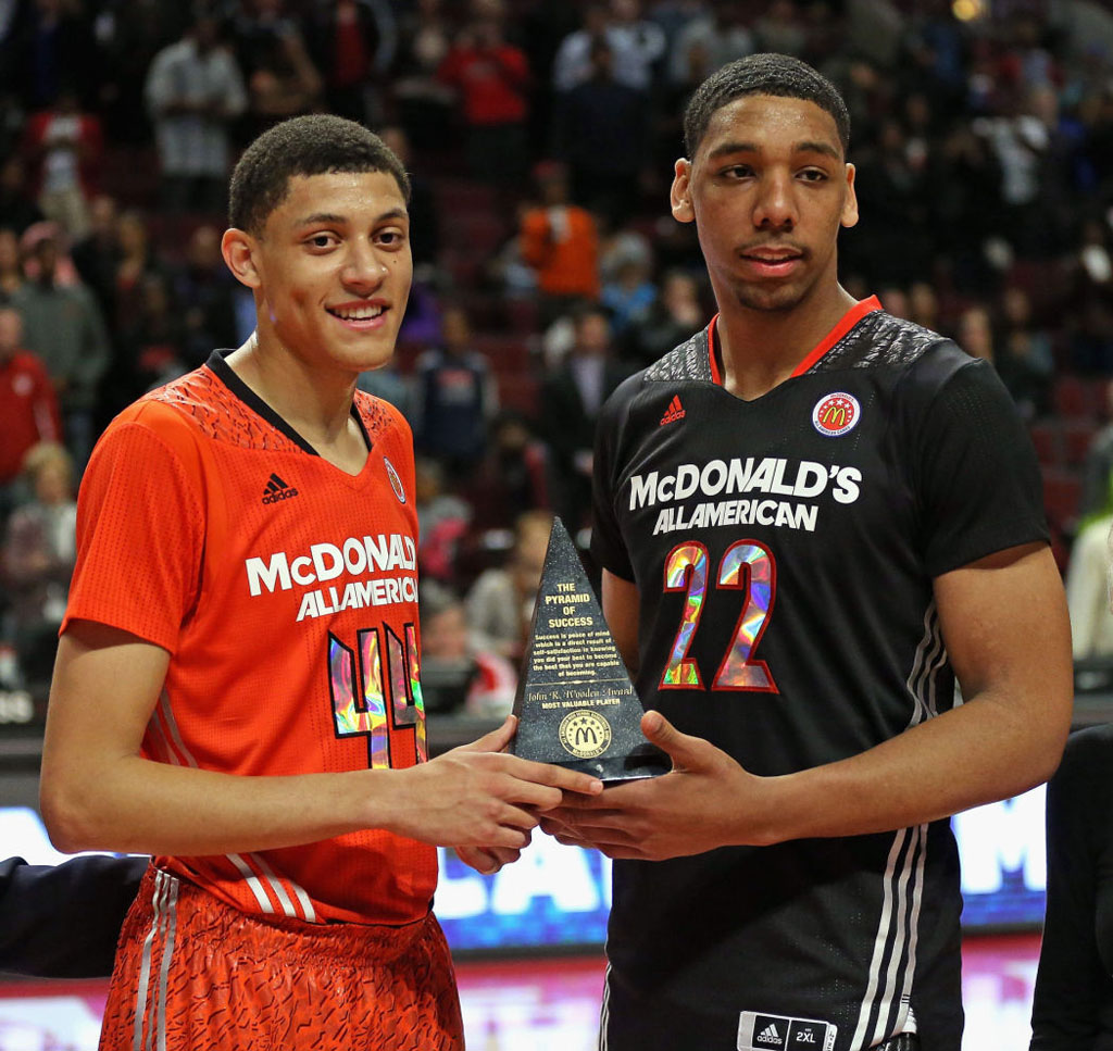 Jahlil Okafor & Justin Jackson wearing adidas