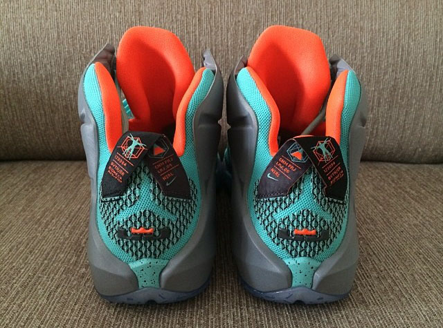 Nike LeBron XII 12 Teal/Grey-Orange Sample (20)