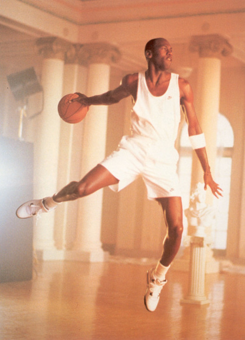 Michael Jordan wearing "Cement" Air Jordan IV