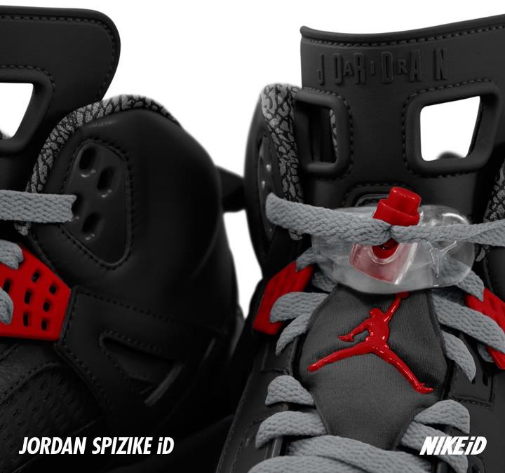 Jordan Spiz'ike NIKEiD Black Grey Red (4)