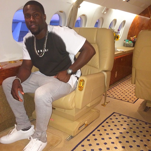 Kevin Hart wearing Buscemi 50mm White