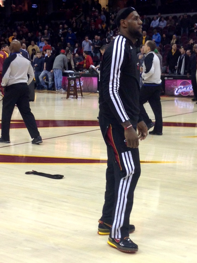 Lebron wearing clearance adidas