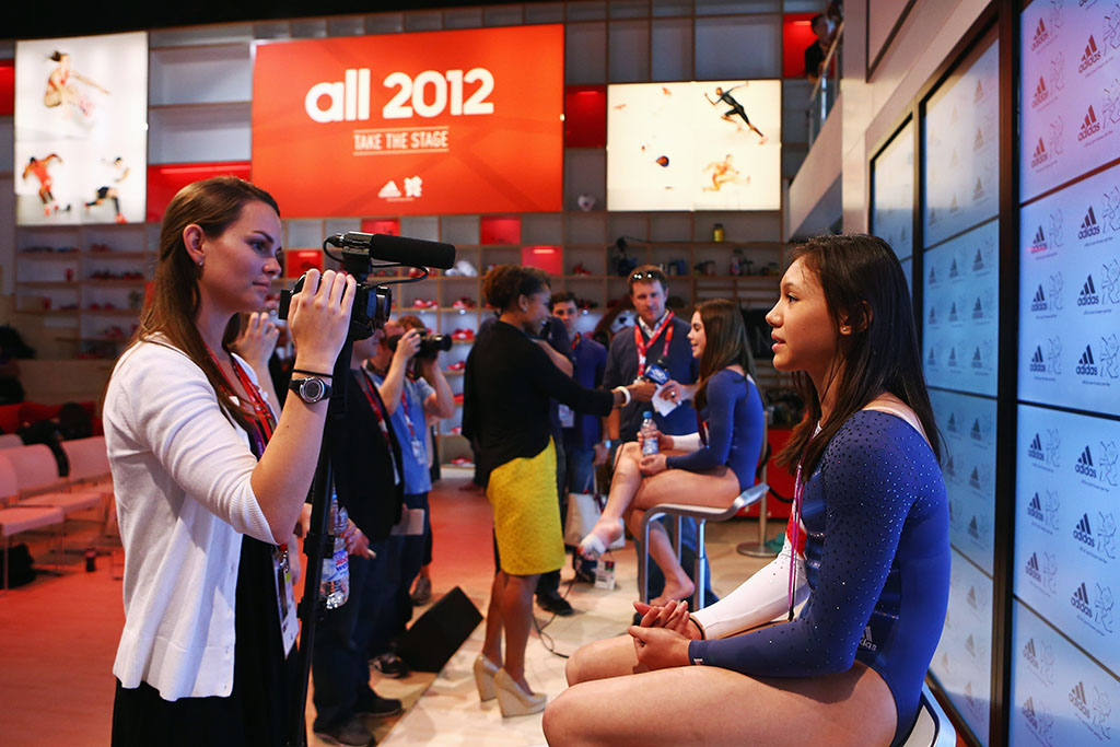 U.S. Women's Gymnastics Team Stops by adidas Lounge in Primeknit Sneakers (3)