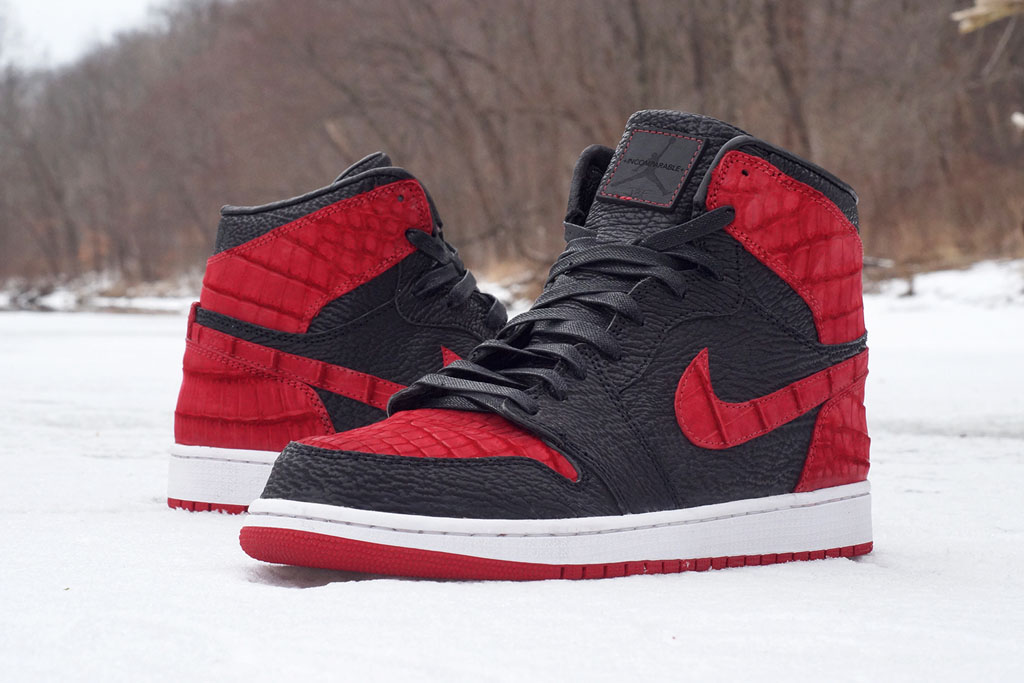 Air Jordan 1 Croc + Shark 'Bred' by JBF Customs (2)