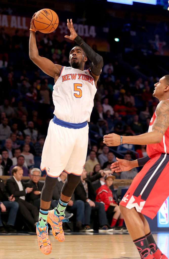 Tim Hardaway Jr. wearing adidas Crazy 8 All-Star