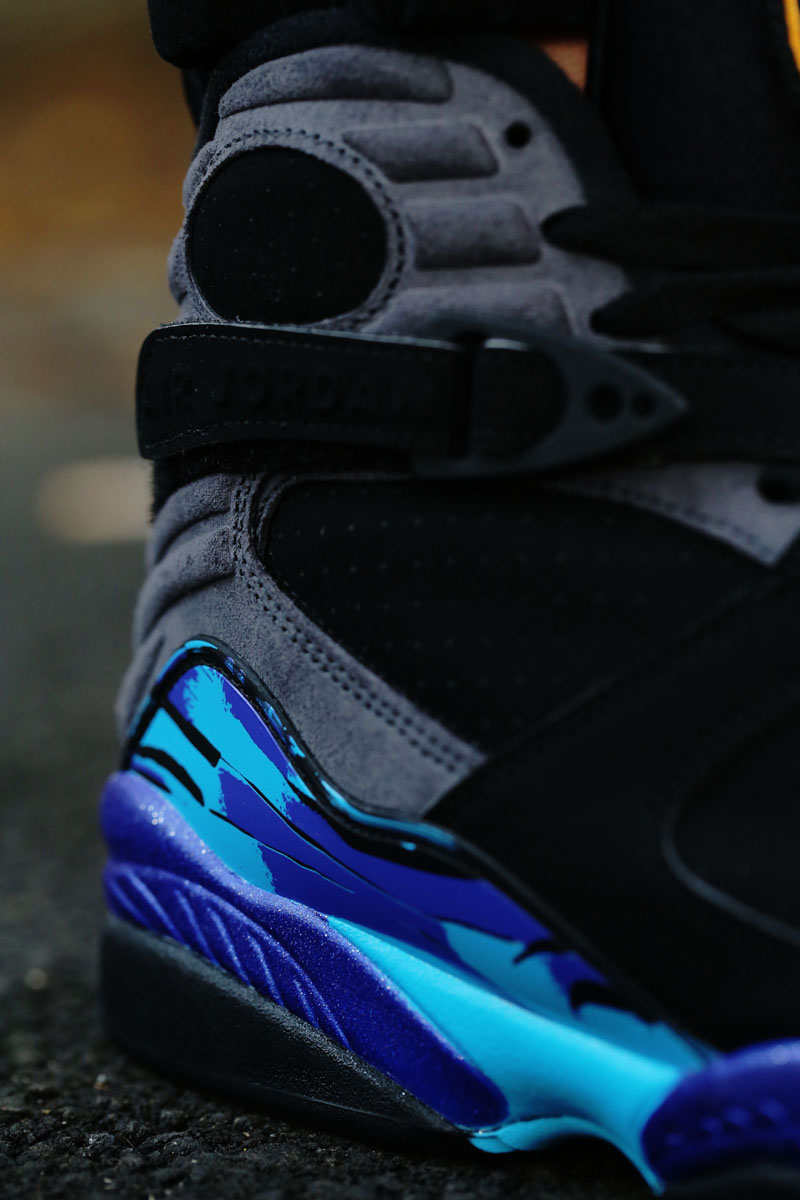 air jordan 8 aqua on feet