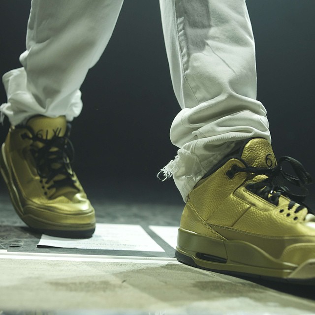 ovo gold jordans