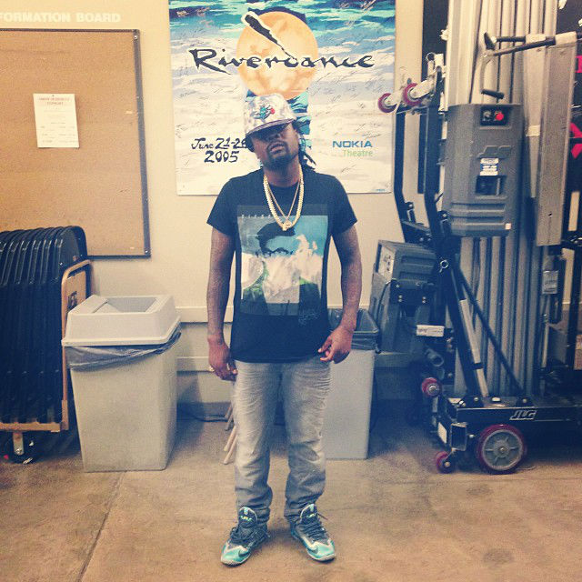 Wale wearing Nike LeBron 11 XI Gamma Blue