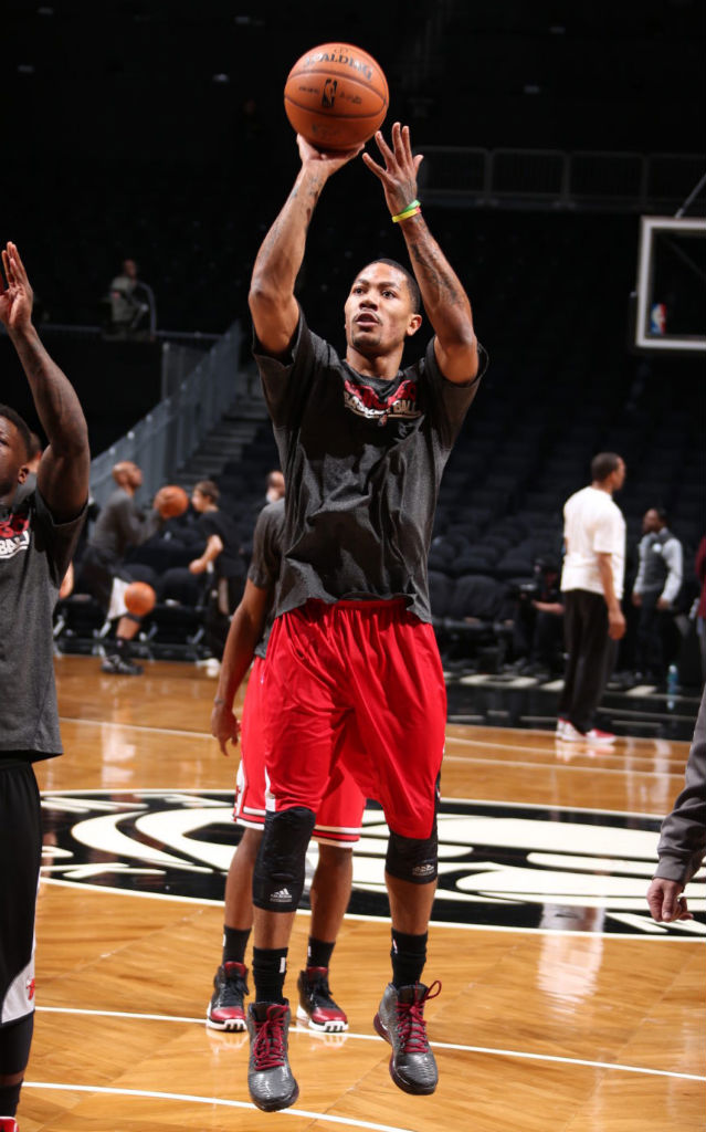 Derrick Rose wearing adidas Rose 3.5 Metal