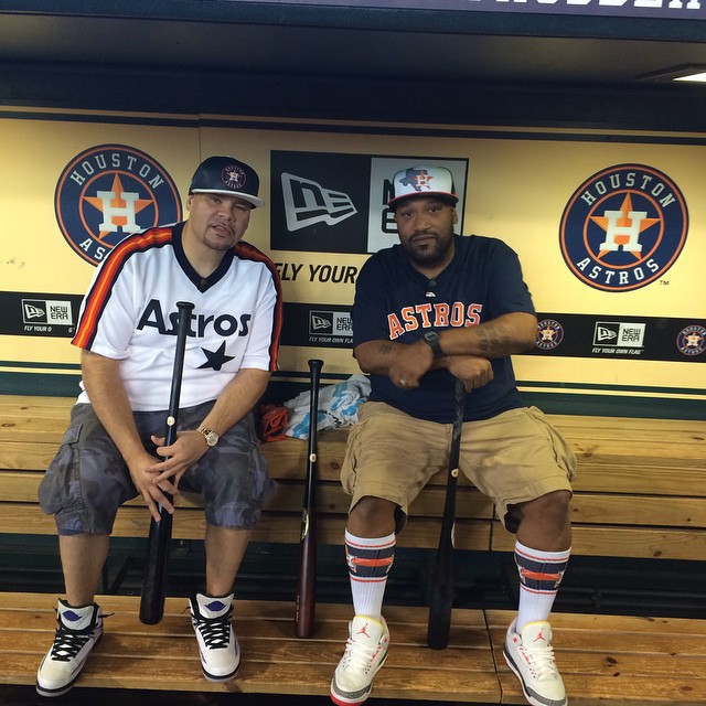 Bun B wearing Sole Fly x Air Jordan III 3; Fat Joe wearing Air Jordan II 2 Dark Concord